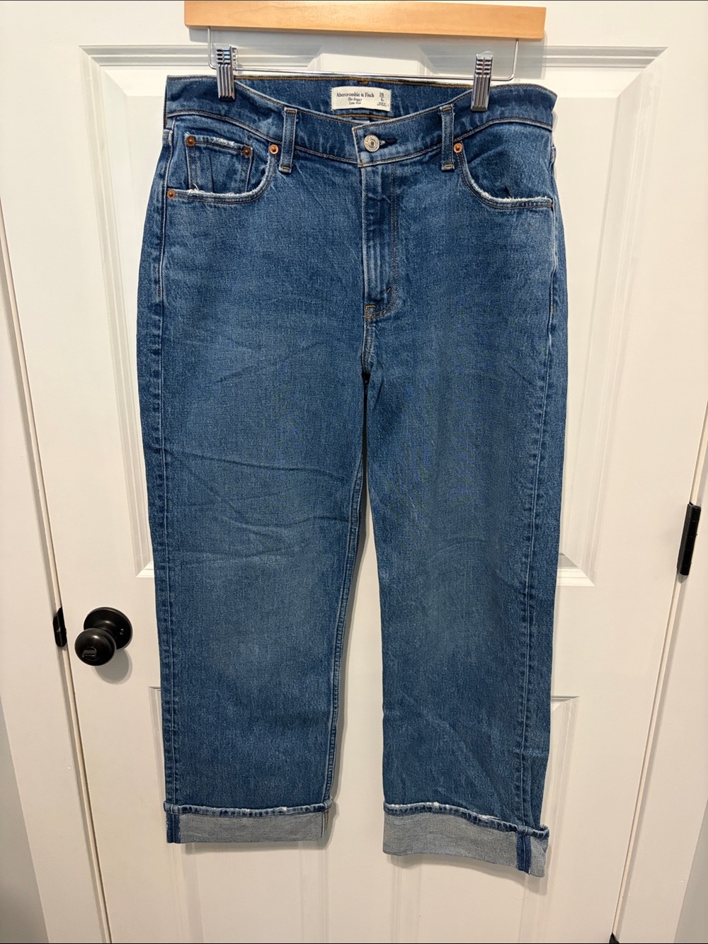 Abercrombie & Fitch Women's Relaxed Straight Jeans - Blue Denim